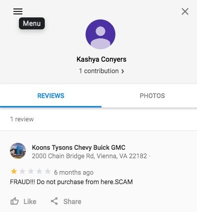 fake reviews on google